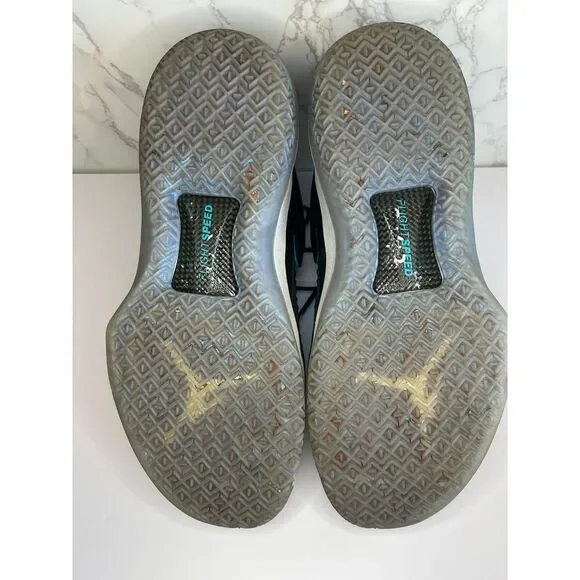 Nike Air‎ Jordan XXXII 32 CEO Black Rapid Teal White Size 12 Men's Sneakers - Picture 10 of 11